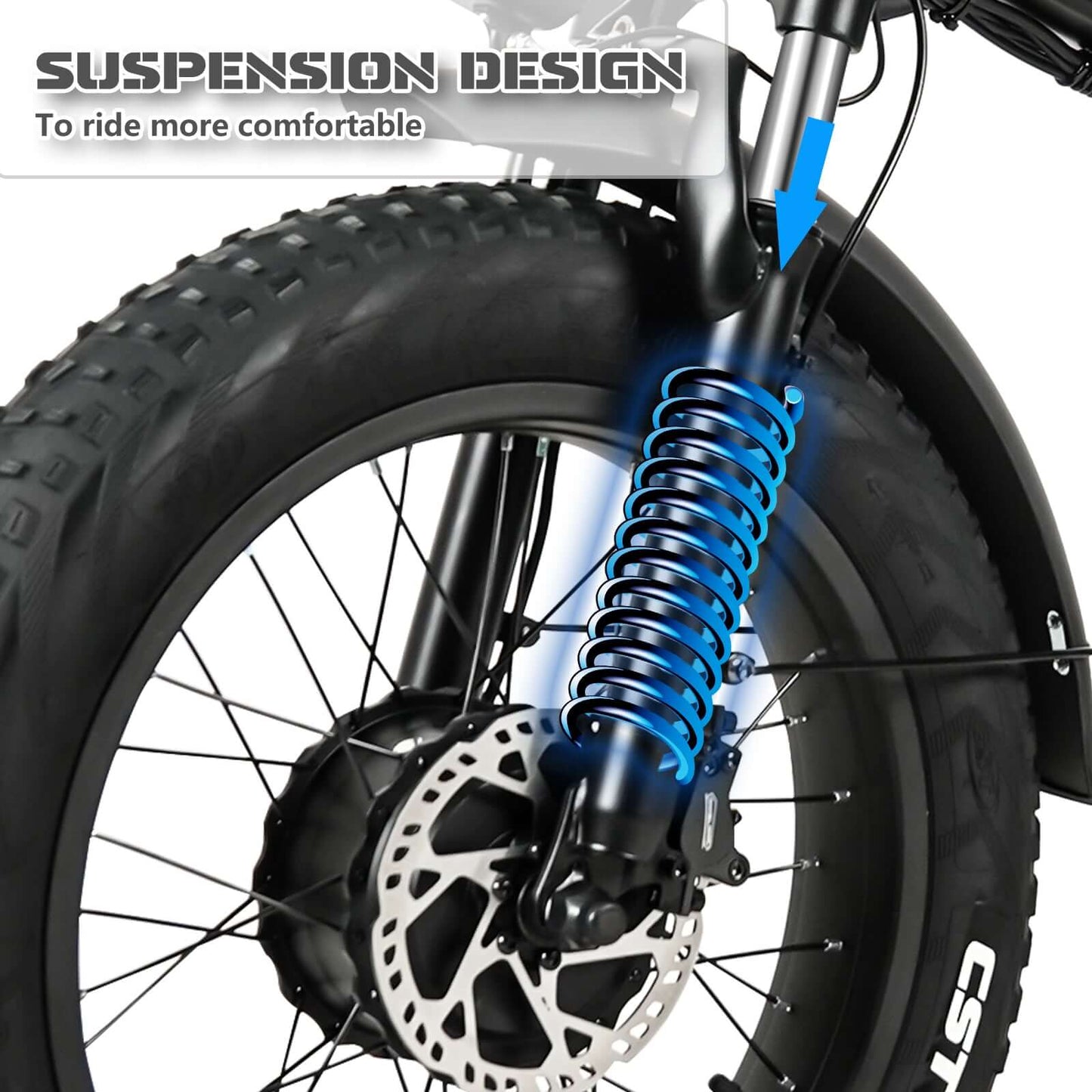 RX20 2000W Doppelmotor Fat Ebike, 20"×4.0 Reifen, 48V 18Ah Klapprad E-Bike Herren Damen