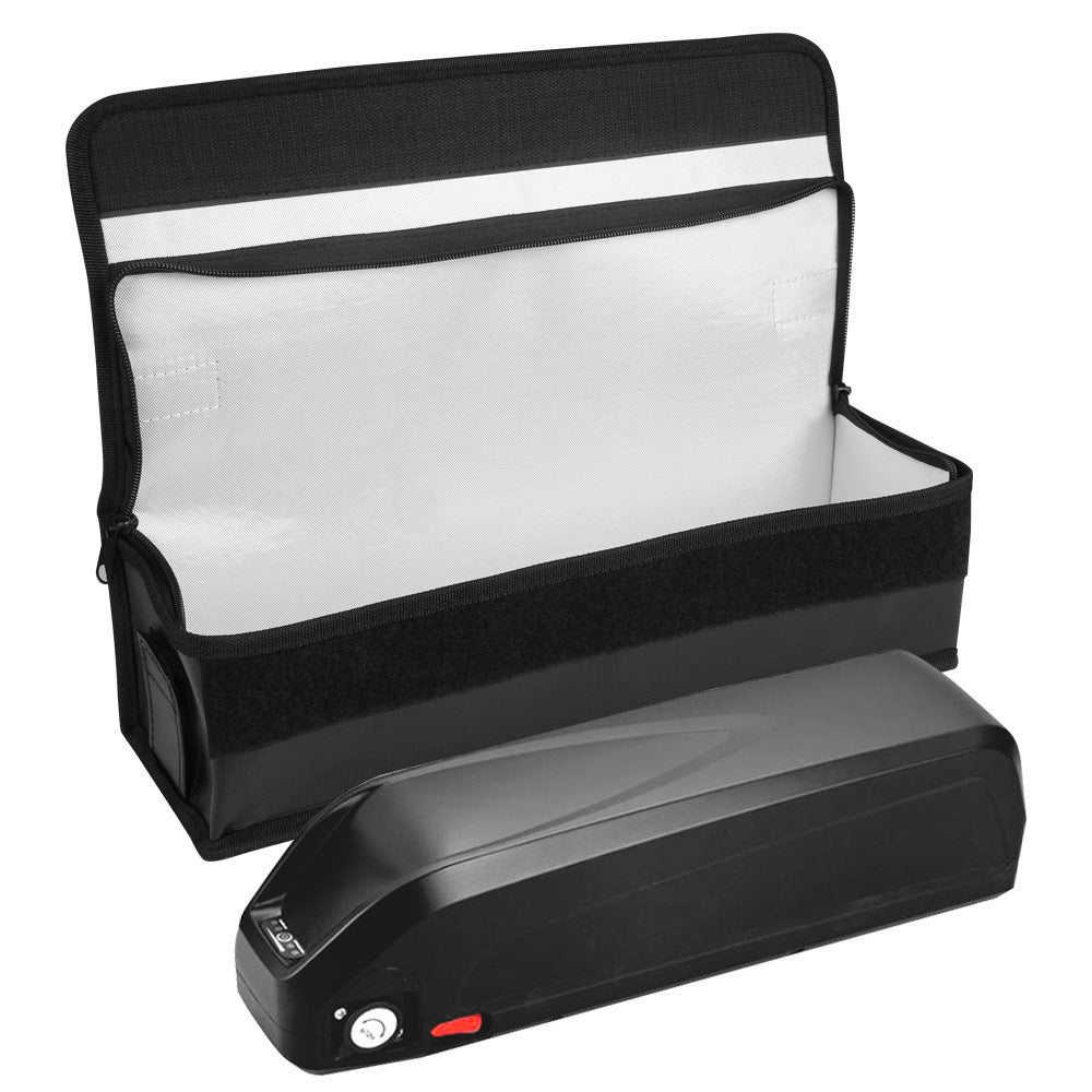 Bicycle battery fireproof bag