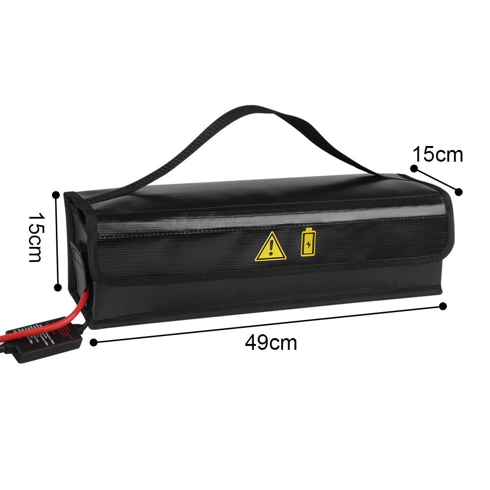 Bicycle battery fireproof bag